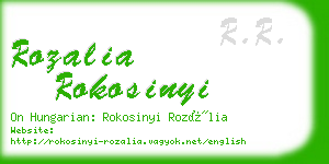 rozalia rokosinyi business card